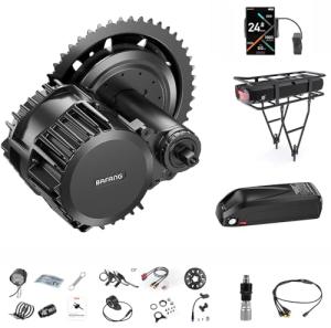 BAFANG 1000W Mid Drive Kit,BBS03 BBS-HD 52V Ebike Motor with Digital Display&46T Chainring,Mid Drive Electric Bike Conversion Kits with Battery(Optional) Fit 68-73MM BB Size Bikes