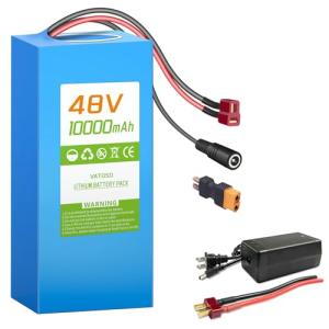 VATOSO 48V 10Ah Lithium Ebike Battery with 30A BMS, Compatible with 100W-800W Motors, for Electric Bikes, Scooters, ATVs, Electric Dirt Bikes