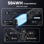 Jasion EBS Electric Bike for Adults,[1000 Peak Motor & 25Mph] Folding Electric Bike,55 Miles Max Range by 504Wh Built-in Battery, 20'' Fat Tire Ebikes for Adults,