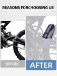 JFG RACING Rear Wheel Fender for Ebike,Imitation Carbon Fiber Motorcycle Shock Mudguard Mud Guard for Dirt Bike Surron Light Bee X and S/X160/X260