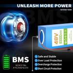 VATOSO 48V 10Ah Lithium Ebike Battery with 30A BMS, Compatible with 100W-800W Motors, for Electric Bikes, Scooters, ATVs, Electric Dirt Bikes