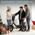 Bodywel Electric Bike for Adult 500W Motor, 14" Adult Electric Bicycles 36V Battery, 20 Miles Folding Ebike, E Bikes for Adults and Teens (14'' Ebike with Bag, Black)