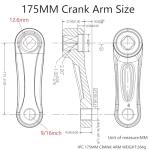 Alps2Ocean Universal Bike Crank Arm,152mm/160mm/165mm/170mm/175mm Left Crank Arm,Crank Arm Left Available in Diamond Hole and Square Hole for City Bike,Folding Bike,MTB,Ebike,Road Bike,Exercise Bike