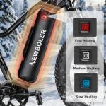 INLETTER Heated E-Bike Battery Cover Winter Waterproof Thermal Case for Electric Bicycle Extends Battery Life Range in Cold Weather for Commuting and Riding,Black