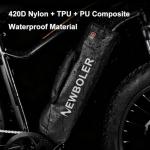 INLETTER Heated E-Bike Battery Cover Winter Waterproof Thermal Case for Electric Bicycle Extends Battery Life Range in Cold Weather for Commuting and Riding,Black