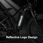 INLETTER Heated E-Bike Battery Cover Winter Waterproof Thermal Case for Electric Bicycle Extends Battery Life Range in Cold Weather for Commuting and Riding,Black