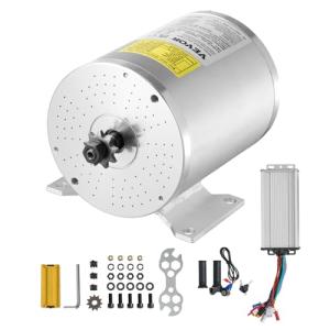 VEVOR 2000W Electric Brushless DC Motor Kit - 48V 4300rpm Motor with Upgraded Speed Controller and Throttle Grip Kit for Go Karts E-Bike Motorcycle Scooter DIY