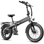 Jasion EBS Electric Bike for Adults, 1000W Peak Motor up to 25MPH Top Speed Ebike, Aluminum 20'' Fat Tire Electric Bike Built-in 48V Removable Battery with 55 Max Miles, Folding Ebikes for Adults
