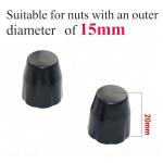 hhfvvda 12 Pack Bike Hub Axle Dust Covers – Replacement End Caps for Bicycle Flanged Axle Nuts, Fits eBikes, Electric Scooters & Bike Conversion Kits, Ideal for Wheel Motor Screw Bolt Protection