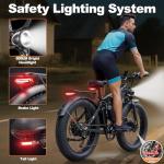 7000W Peak Dual-Motor-Ebike for Adults with 52V 34AH(1768Wh) Battery, 45MPH Fast E-Bike 100 Miles, 24" Fat Tire Electric Bike for Adults, Full Suspension Electric Bicycle Snow Off-Road (Black)