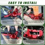 BUCKLOS Bike Disc Brake Pads - Bicycle Disk Brake Pads for Zoom/Shimano Deore XT XTR LX SLX Hone Alfine Saint for Ebike/Mountain Bike/Electric Bike/Road/Scooter(Ceramic)