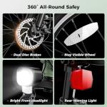 Jasion 26" Electric Bike for Adults, Internal Removable Battery Ebike with 4 Modes & 7-Speed, UL2849 Certified, 750-1000W Peak Motor, Max 25Mph & 50Miles, Shock Absorber, City Commuter E Bike