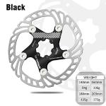 BUCKLOS IIIPRO 140mm 160mm 180mm 203mm Floating Bike Disc Brake Rotor with 6 Bolts, Mountain Bike MTB Stainless Steel Bicycle Disc Brakes Rotors for Road Bike/Ebike/BMX(Black)
