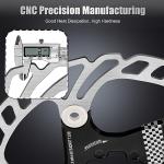 BUCKLOS IIIPRO 140mm 160mm 180mm 203mm Floating Bike Disc Brake Rotor with 6 Bolts, Mountain Bike MTB Stainless Steel Bicycle Disc Brakes Rotors for Road Bike/Ebike/BMX(Black)