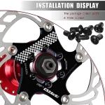 BUCKLOS IIIPRO 140mm 160mm 180mm 203mm Floating Bike Disc Brake Rotor with 6 Bolts, Mountain Bike MTB Stainless Steel Bicycle Disc Brakes Rotors for Road Bike/Ebike/BMX(Black)