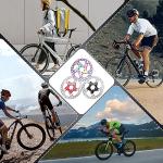 BUCKLOS IIIPRO 140mm 160mm 180mm 203mm Floating Bike Disc Brake Rotor with 6 Bolts, Mountain Bike MTB Stainless Steel Bicycle Disc Brakes Rotors for Road Bike/Ebike/BMX(Black)