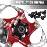 BUCKLOS IIIPRO 140mm 160mm 180mm 203mm Floating Bike Disc Brake Rotor with 6 Bolts, Mountain Bike MTB Stainless Steel Bicycle Disc Brakes Rotors for Road Bike/Ebike/BMX(Black)