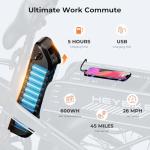 Electric Bike for Adults with Peak 1000W Motor up to 25Mph EBS Ebike, Built-in 48V Removable Battery up to 55 Max Miles Folding Ebike, Aluminum 20'' Fat Tire Electric Bicycle