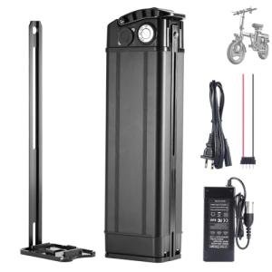 Airuxuan 48V 10Ah Ebike Battery, Silver Fish Lithium-ion Battery with 2A Charge for 200-550W Electric Bicycles Folding Bike Mountain Bike Motor