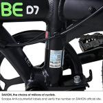 Dahon VYBE D7 Folding Bike, Lightweight Aluminum Frame; 7-Speed Gears; 20” Foldable Bicycle for Adults, Black