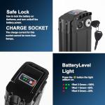 Airuxuan 48V 10Ah Ebike Battery, Silver Fish Lithium-ion Battery with 2A Charge for 200-550W Electric Bicycles Folding Bike Mountain Bike Motor