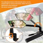 Homieway Bike Mirror, New Foldable Bicycle Mirror for Handlebar Mount, Adjustable 360°Rotatable Bicycle Rear View Mirrors for E-bike, Mountain Bike, City Bikes &Scooter (Left 0.87-1")