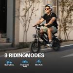 AVDLBIKE Electric Bike, 16'' Fat Tire E-Bike for Teens &Child/Adults, 500W Small Ebike with 36V/12.8Ah Removable Battery, 22MPH /45 Mile Range, Full Suspension Off-Road Electric Dirt/Mountain Bike