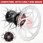 WEEROCK 20 x 4.0 Inch Front Bike Wheelset, 4.0" Wide Aluminium Alloy Wheelset with Quick Release, Compatible with Disc Brake for 20" Snow Bicycle, Fat Tire Bicycles, E-Bike