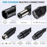 SGS Certified 54.6V 2A Fast Electric Bicycle Charger for 48V Ebike Battery - Fast Charging, Overcharge Protection, Compatible with Ecotric City/Beach, Lectric XP 2.0/3.0, Evercross H5/H7