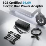 SGS Certified 54.6V 2A Fast Electric Bicycle Charger for 48V Ebike Battery - Fast Charging, Overcharge Protection, Compatible with Ecotric City/Beach, Lectric XP 2.0/3.0, Evercross H5/H7