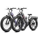 Jasion Thunder Electric Bike for Adults,1800W Peak Fat Tire E Bikes,26''x 4'',80 Miles with 864Wh Removable Battery Ebike, 30+MPH Max Speed Bicycles,Hydraulic Brakes,Front Suspension