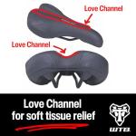 WTB Speed She Bike Seat (Saddle) Wide - Comfortable Thick Padding - Shock-Absorbing Base - Mountain, Urban & E-Bikes (Steel Rail)