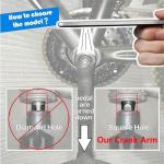 Alps2Ocean Universal Bike Crank Arm,152mm/160mm/165mm/170mm/175mm Left Crank Arm,Crank Arm Left Available in Diamond Hole and Square Hole for City Bike,Folding Bike,MTB,Ebike,Road Bike,Exercise Bike