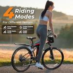 VARUN Folding Electric Bike for Adults - Peak 750W Motor Electric Bike, Foldable Ebikes with 48V Long Range Battery, Up to 20+MPH 50 Miles, 7-Speed Gears & Dual Hydraulic Suspension