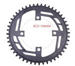 PROWHEEL 32T/34T/36T/38T/40T/42T/44T/46T/48T Chainring 104BCD Round Narrow Wide Single Bike Chainring for 9/10/11/12-Speed,MTB,e-Bike,Electric Bicycle,Road Bike,City Bike,Folding Bike,BMX
