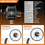 BAFANG Ebike Conversion Kit 48V 1000W - Rear Hub Motor for 20" Fat Tire Bikes with SW2-M58 Display (No Battery Included) | Conquer Deep Snow, Winter Trails, Sand & Off-Road Terrain