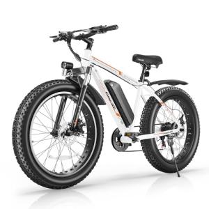 GOCIO 26" Fat Tire Electric Bike for Adults - 48V 750W Powerful Motor, 40 Miles Range, Dual Suspension, All-Terrain E-Bike
