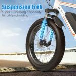 GOCIO 26" Fat Tire Electric Bike for Adults - 48V 750W Powerful Motor, 40 Miles Range, Dual Suspension, All-Terrain E-Bike