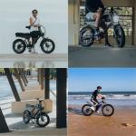 BUCKLOS 20 inch 4.0 Fat Tire E-Bike Air Suspension Fork, 180mm Travel Spacing Hub 135mm Straight Tube MTB Manual Lockout 9mm QR Mountain Bike Double Shoulder Electric Bicycle Front Forks Snow Beach