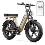 TST Electric Bike for Adults, 1500W Peak Motor Ebike with 48V 15Ah Built-in Battery, 60 Miles Range 28 MPH Electric Bicycle, 20" Fat Tire Step-Thru E Bike with Rear Seat, Safety Tested to UL 2849