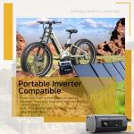 MOKWHEEL Electric Bike for Adults Compatible with Inverter, 1300W Electric Mountain Bike, 48V 19.6AH ElectricBike, 26"x 4" Fat Tire Ebike, SHM 10-Speed Torque Sensor Ebike with 80 Miles Onyx ST Green