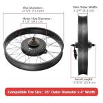 AW 26"x4" Fat Tire 48V Ebike Electric Rear Wheel Bicycle Kit Electric Bike Conversion Kit LCD Display 1500W Hub Motor Kit Dual Mode Controller