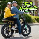 TST Electric Bike for Adults, 1500W Peak Motor Ebike with 48V 15Ah Built-in Battery, 60 Miles Range 28 MPH Electric Bicycle, 20" Fat Tire Step-Thru E Bike with Rear Seat, Safety Tested to UL 2849