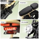 TST Electric Bike for Adults, 1500W Peak Motor Ebike with 48V 15Ah Built-in Battery, 60 Miles Range 28 MPH Electric Bicycle, 20" Fat Tire Step-Thru E Bike with Rear Seat, Safety Tested to UL 2849