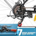 ANCHEER Electric Bike for Adults, 26'' Peak 750W Motor Low Frame Electric City Bike with 48V/374Wh Battery, Up to 50Miles Step Through Commuter Ebike/Electric Bicycle with Basket, LCD Display