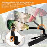 Homieway Bike Mirror, New Foldable Bicycle Mirror for Handlebar Mount, Lever Adjustable 360°Rotatable Bicycle Rear View Mirrors for E-bike, Mountain Bike, City Bikes & Scooter(Left 0.87-1")