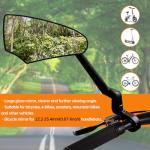 Homieway Bike Mirror, New Foldable Bicycle Mirror for Handlebar Mount, Lever Adjustable 360°Rotatable Bicycle Rear View Mirrors for E-bike, Mountain Bike, City Bikes & Scooter(Left 0.87-1")