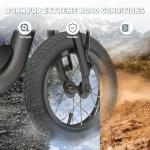 ZUKKA 16 x 3.0 E-Bike Tire Fat Tire High Performance Replacement Folding Tire High-Density Bike Tires for E Bikes Electric Scooters