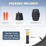 ZUKKA 16 x 3.0 E-Bike Tire Fat Tire High Performance Replacement Folding Tire High-Density Bike Tires for E Bikes Electric Scooters