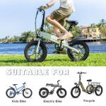 ZUKKA 16 x 3.0 E-Bike Tire Fat Tire High Performance Replacement Folding Tire High-Density Bike Tires for E Bikes Electric Scooters